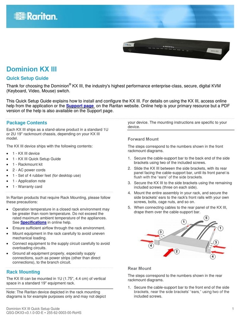 Raritan Domionion KX III User manual