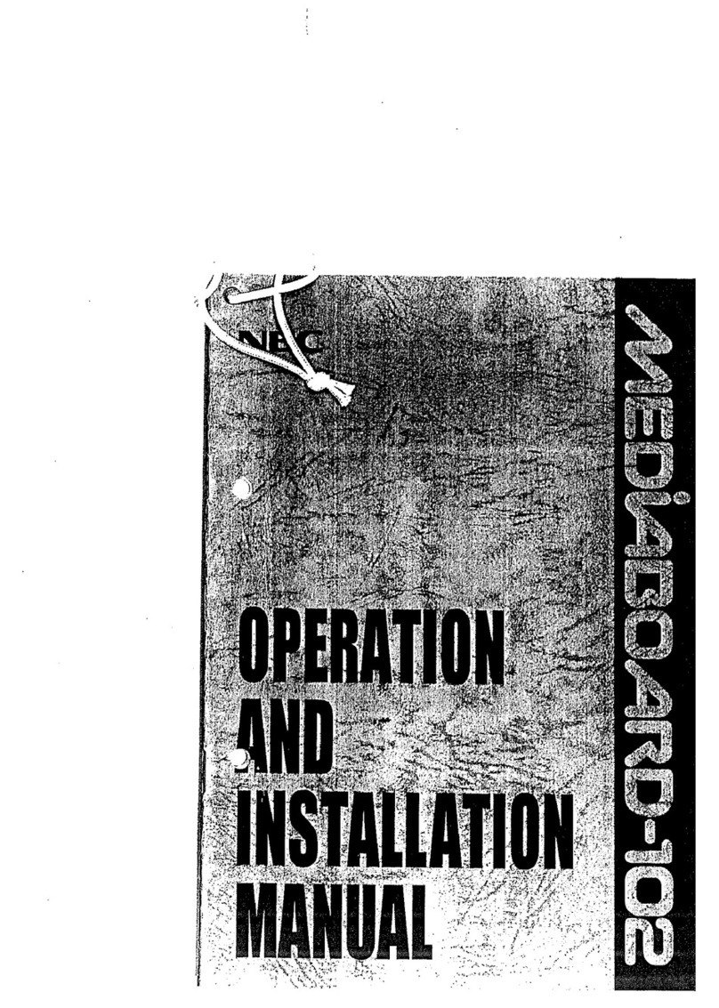 NEC Mediaboard-102 Operation and installation manual