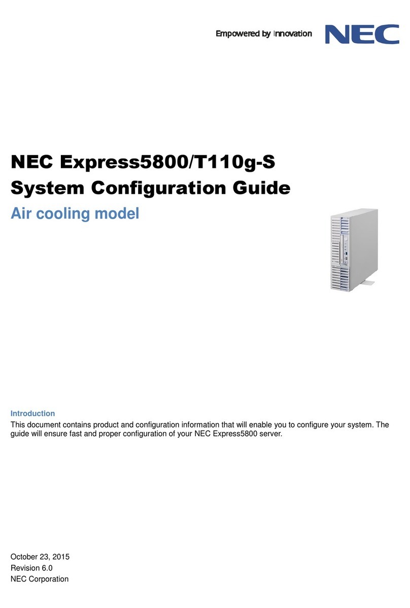 NEC Express5800/T110g-S User manual