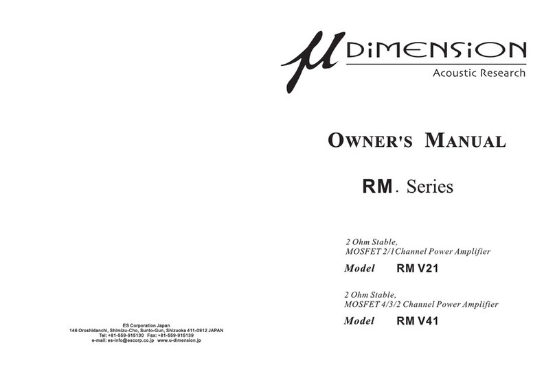 Acoustic Research uDimention RM V21 owner's manual