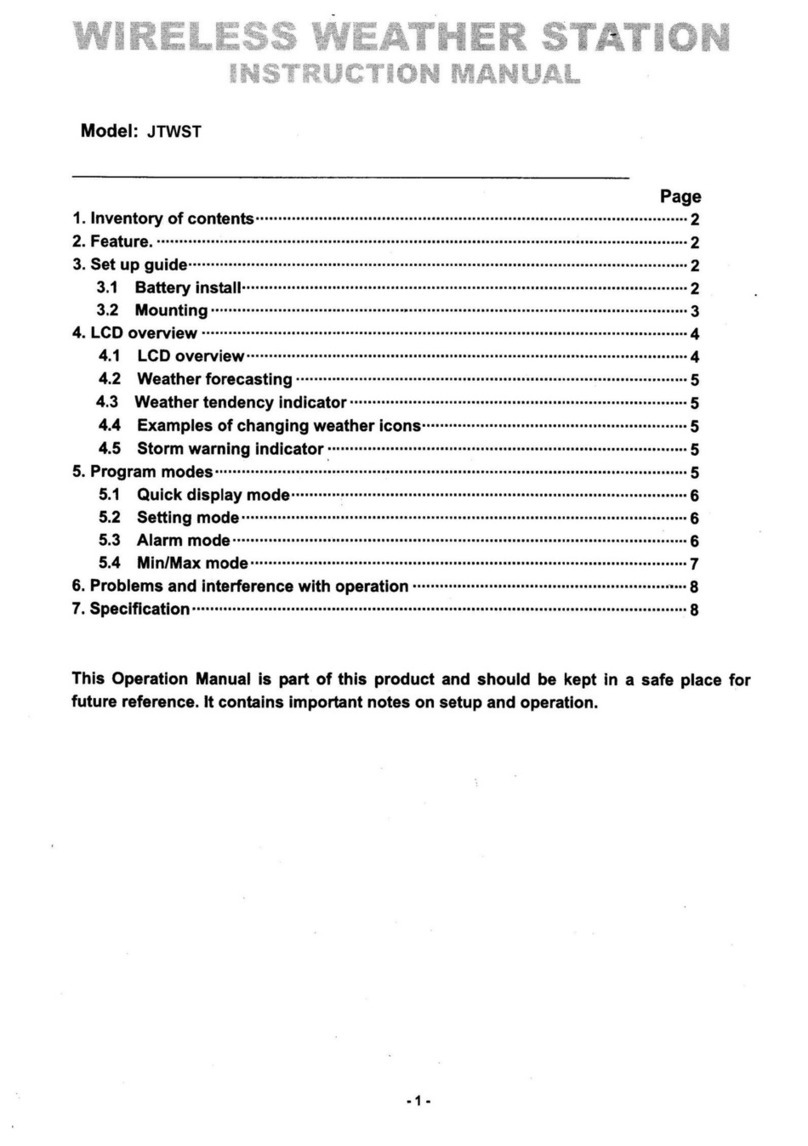 Jet-tech Weather Pro JTWST instruction manual