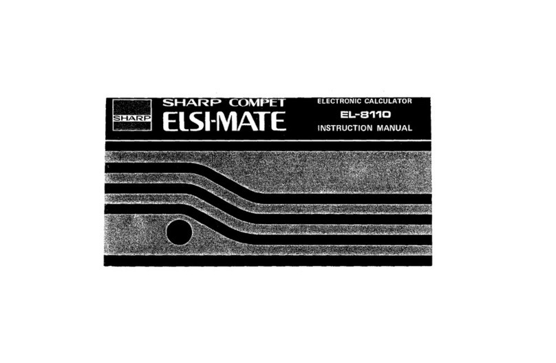 Sharp EL-8110 instruction manual