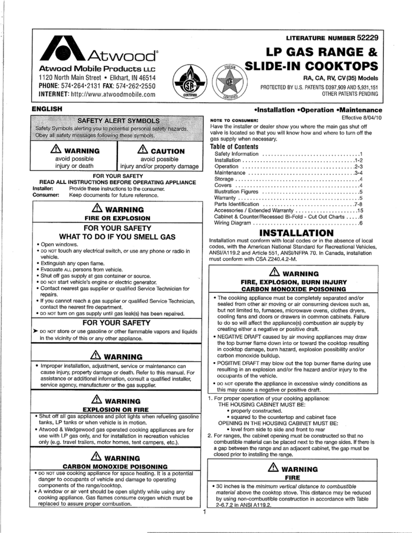 Atwood CV Owner's manual