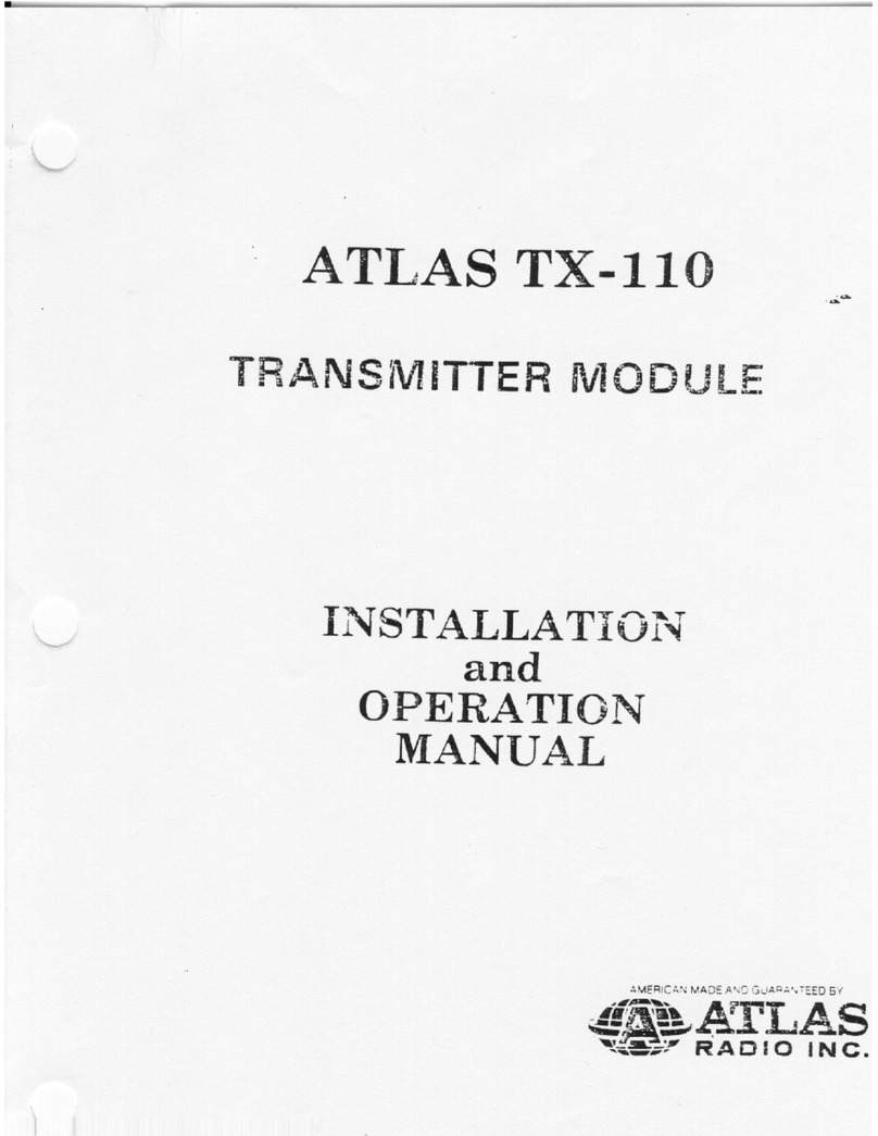 Atlas TX-110 Installation and operation manual