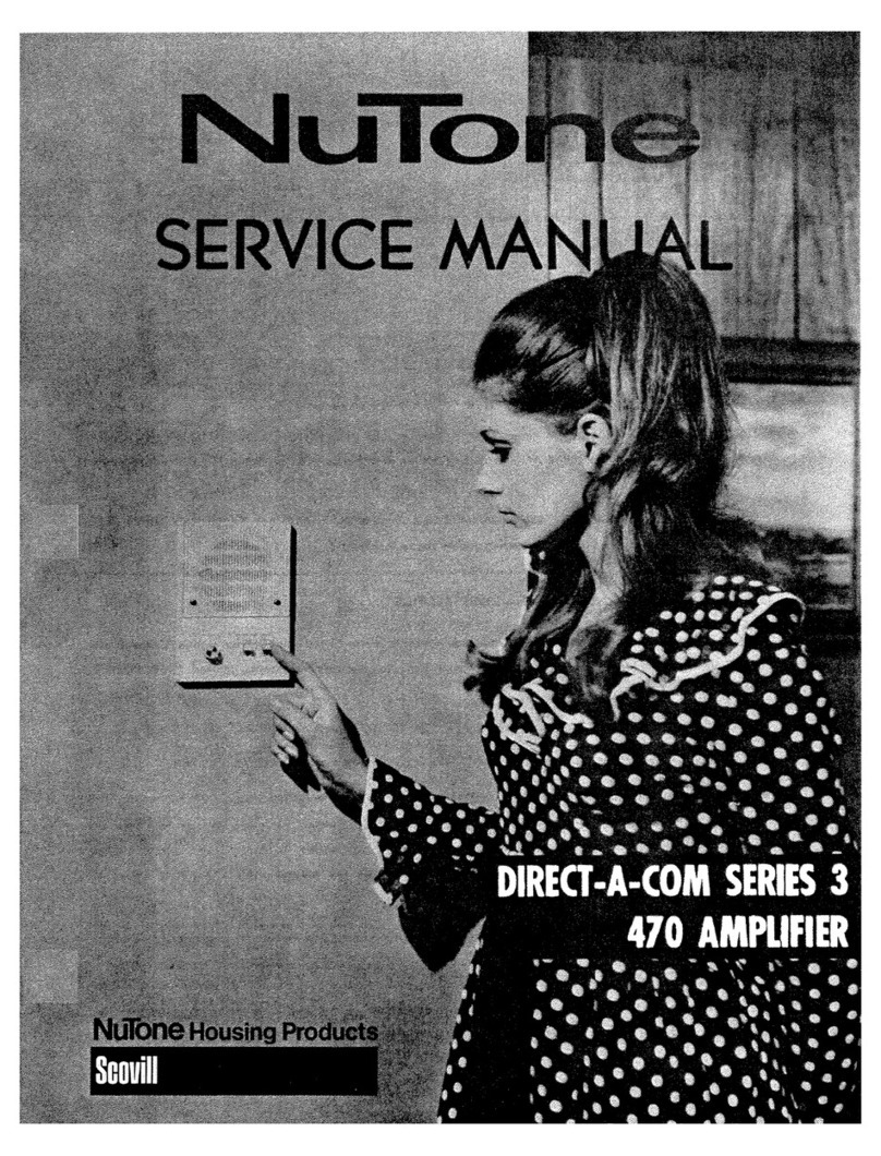NuTone Direct-A-Com Series 3 470 Service manual