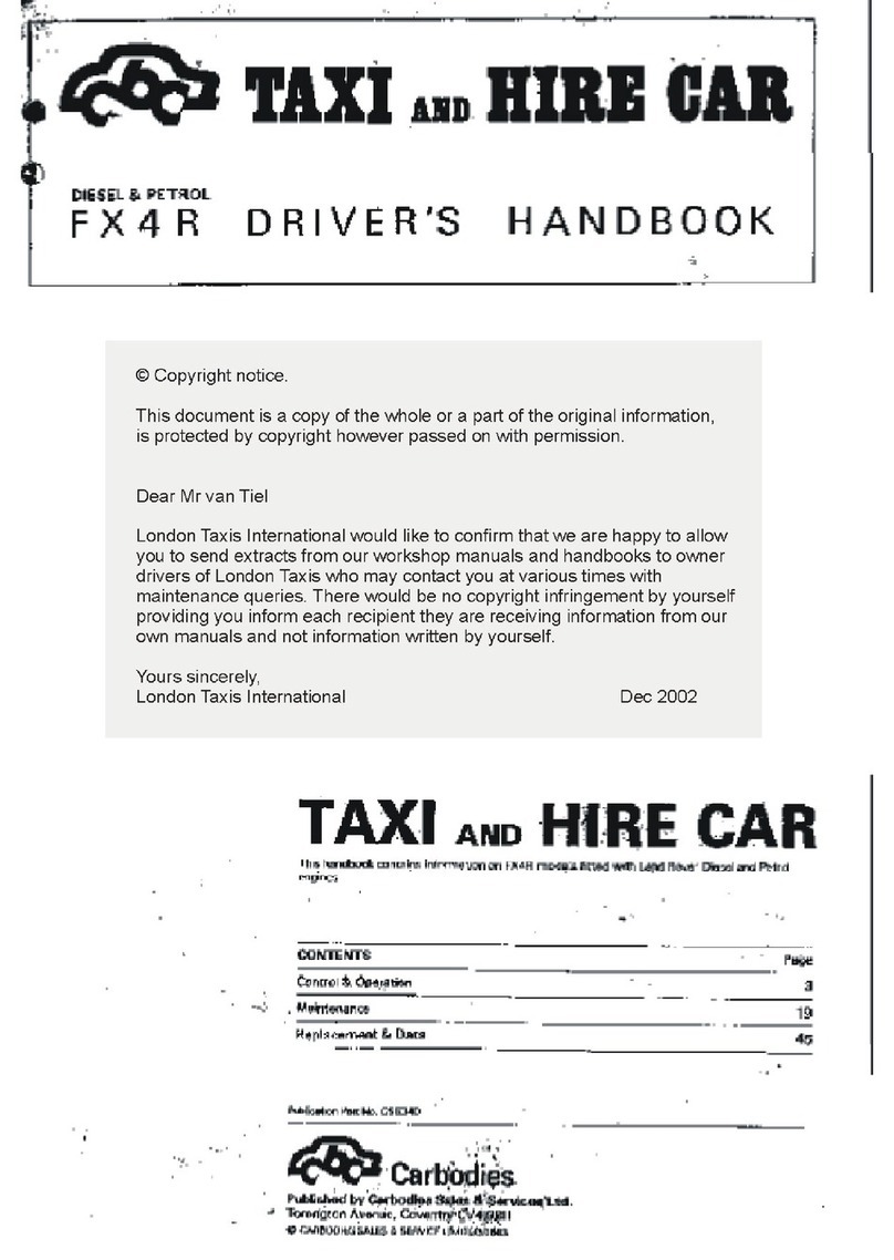 Austin Motor Company FX4R Driver's handbook