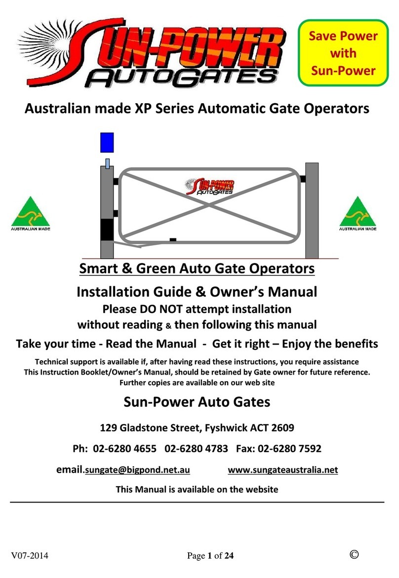 Sun-Power Autogates XP Series User manual