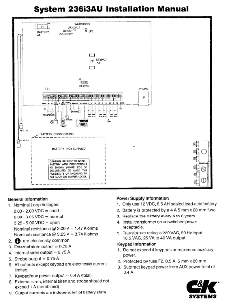 C & K Systems 236I3AU installation manual