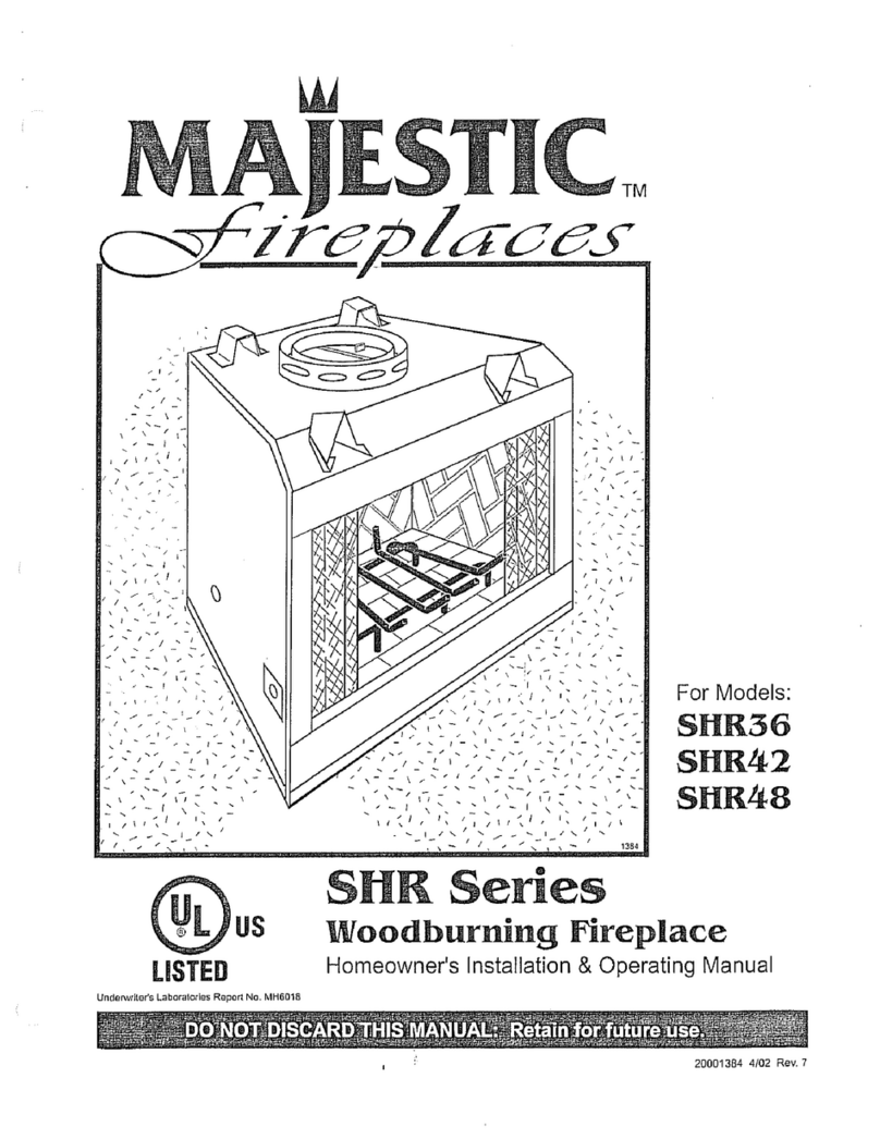 Majestic fireplaces SHR42 Homeowner's installation & operating manual Majestic fireplaces SHR42 Homeowner's installation & operating manual