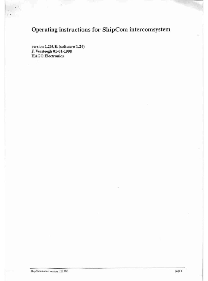 Hago ShipCom operating instructions