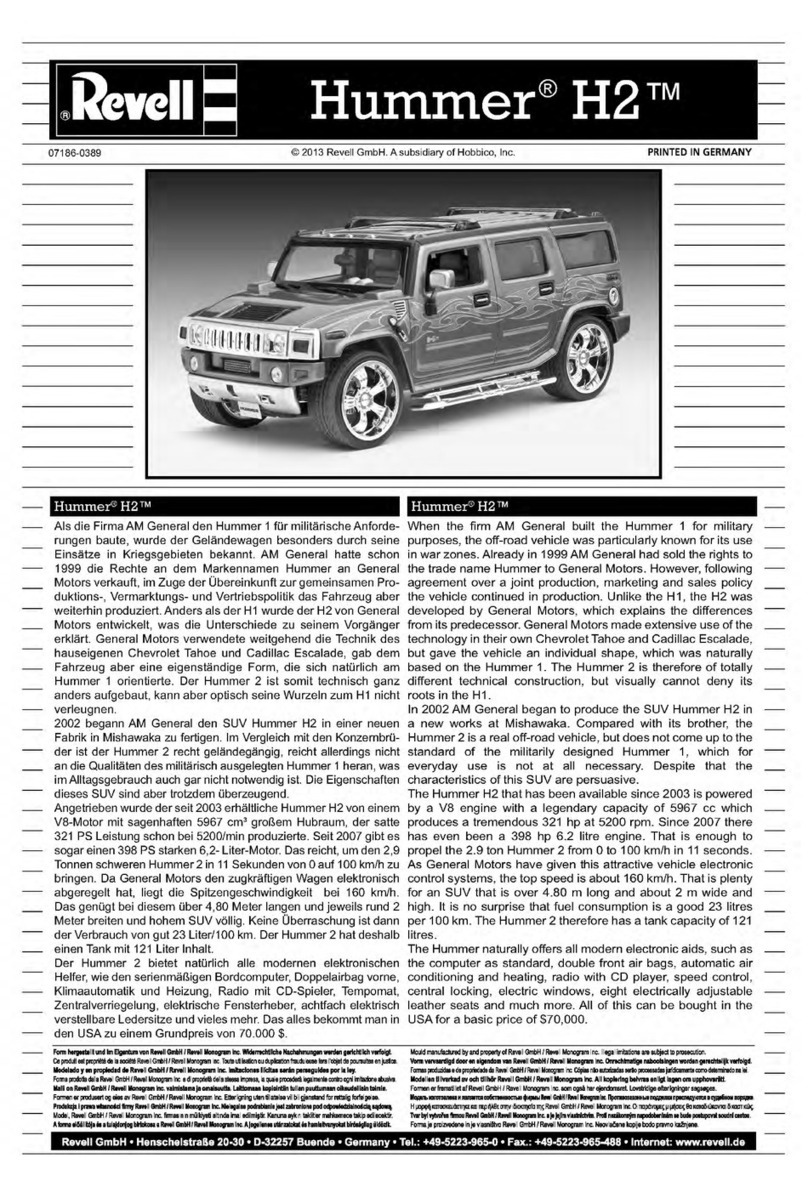 REVELL Hummer H2 User manual