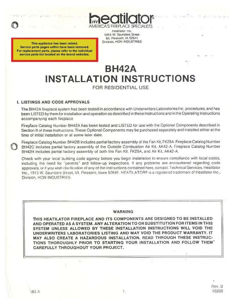 Heatilator BH42A installation instructions Heatilator BH42A installation instructions