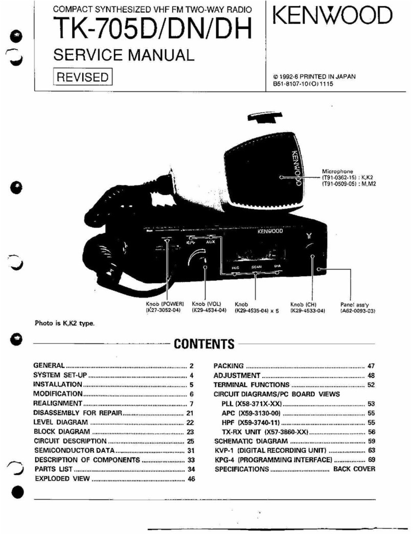 Kenwood TK-705D User manual