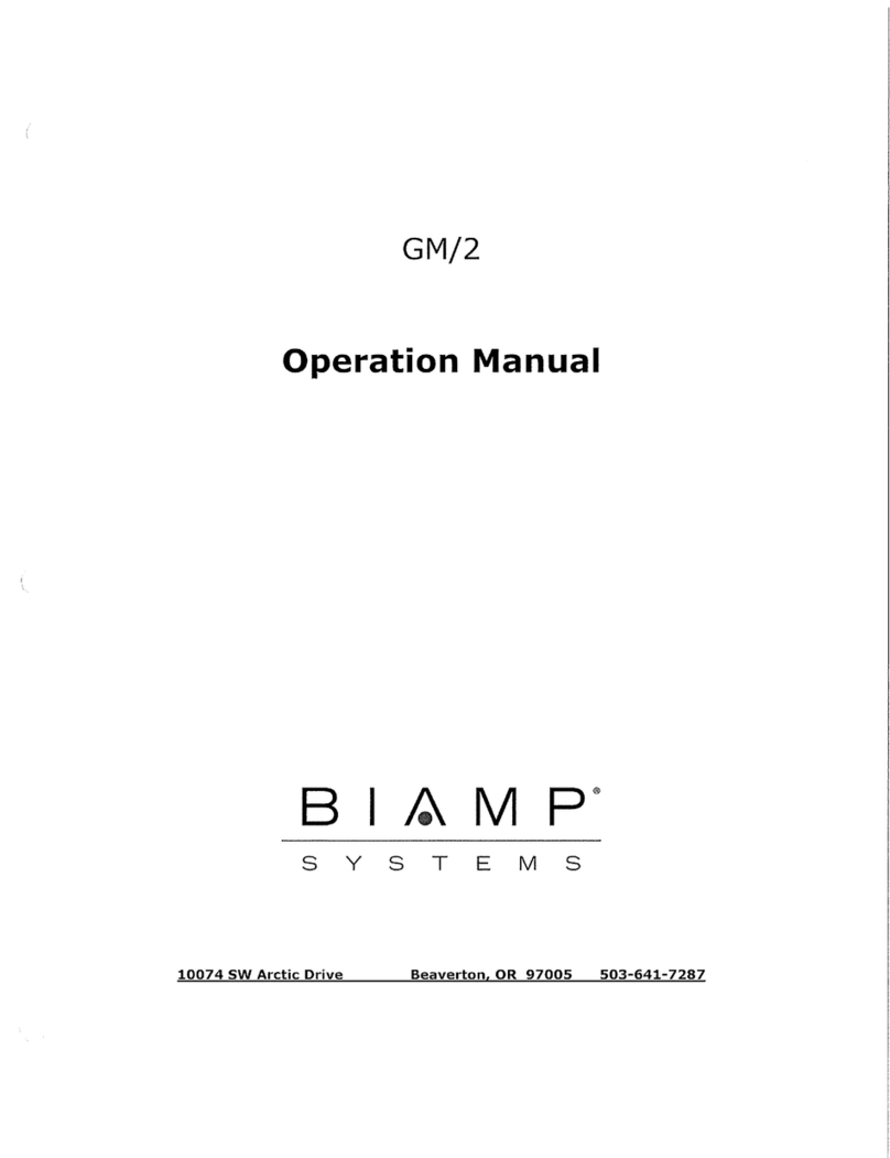 Biamp ADVANTAGE GM/2 Operation manual