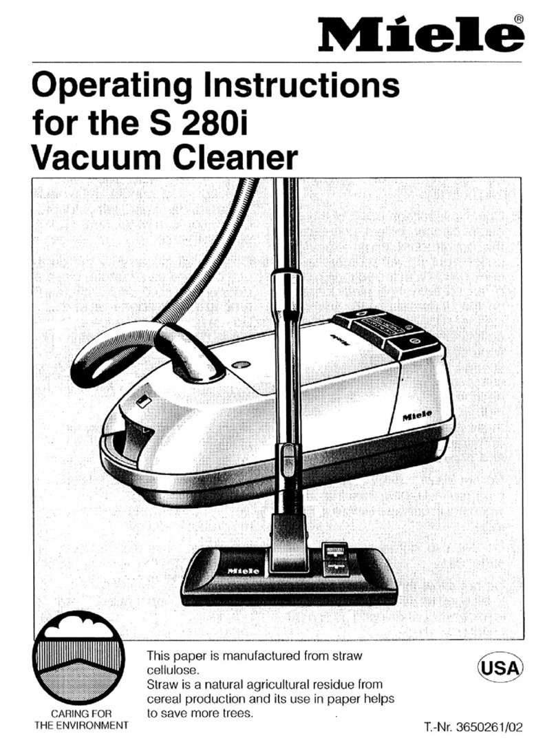 Miele S 280i operating instructions