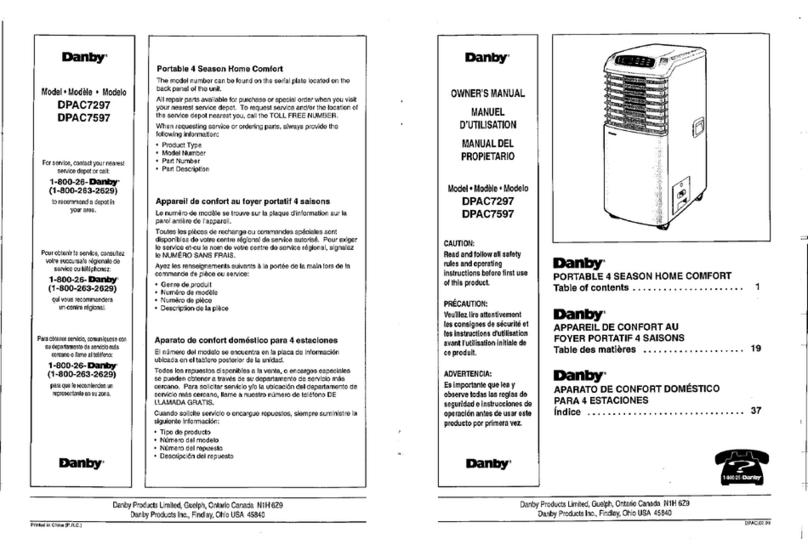 Danby DPAC7297 User manual