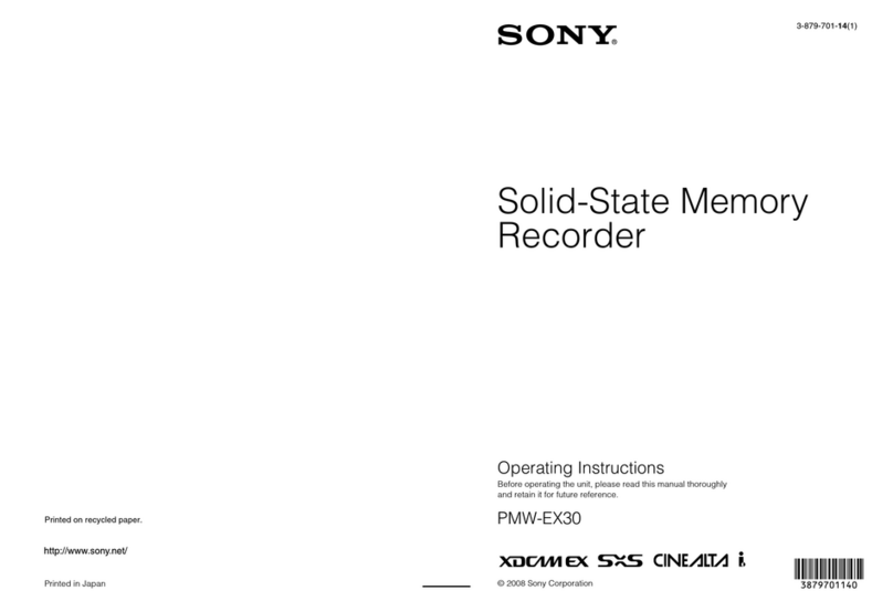 Sony XDCAM EX PMW-EX30 User manual