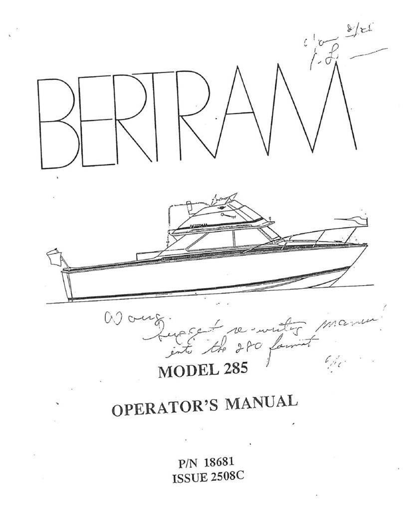 Bertram 285 Operator's manual