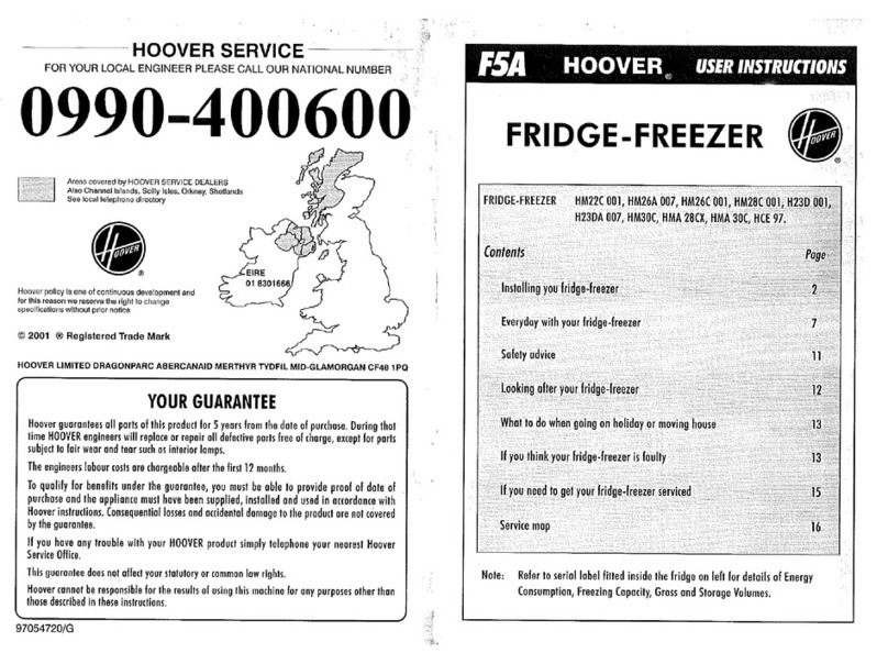 Hoover F5A User manual