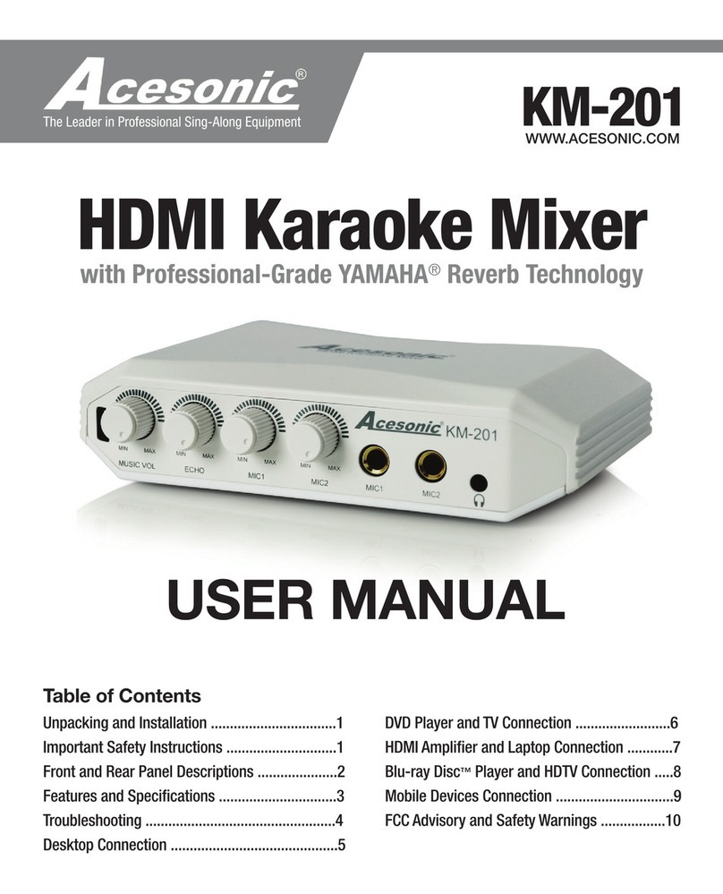 Acesonic KM-201 user manual