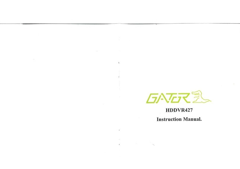 Gator HDDVR427 instruction manual