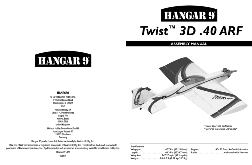 Hangar 9 Twist 3D .40 ARF HAN2660 Assembly manual