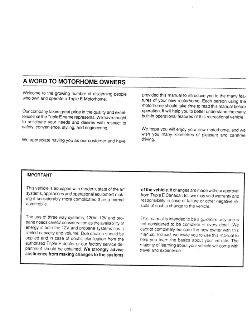 Triple E 1994 Regency class C User manual Triple E 1994 Regency class C User manual