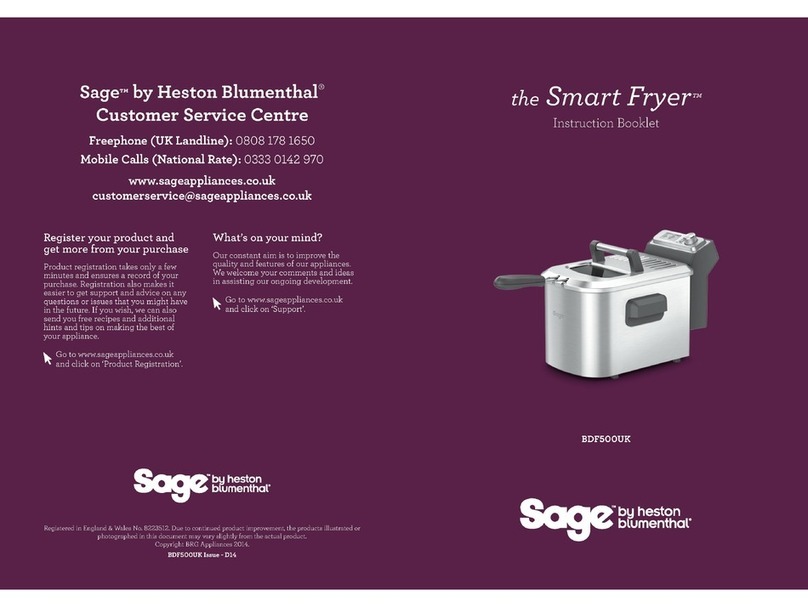 Sage Smart Fryer BDF500UK Instruction booklet