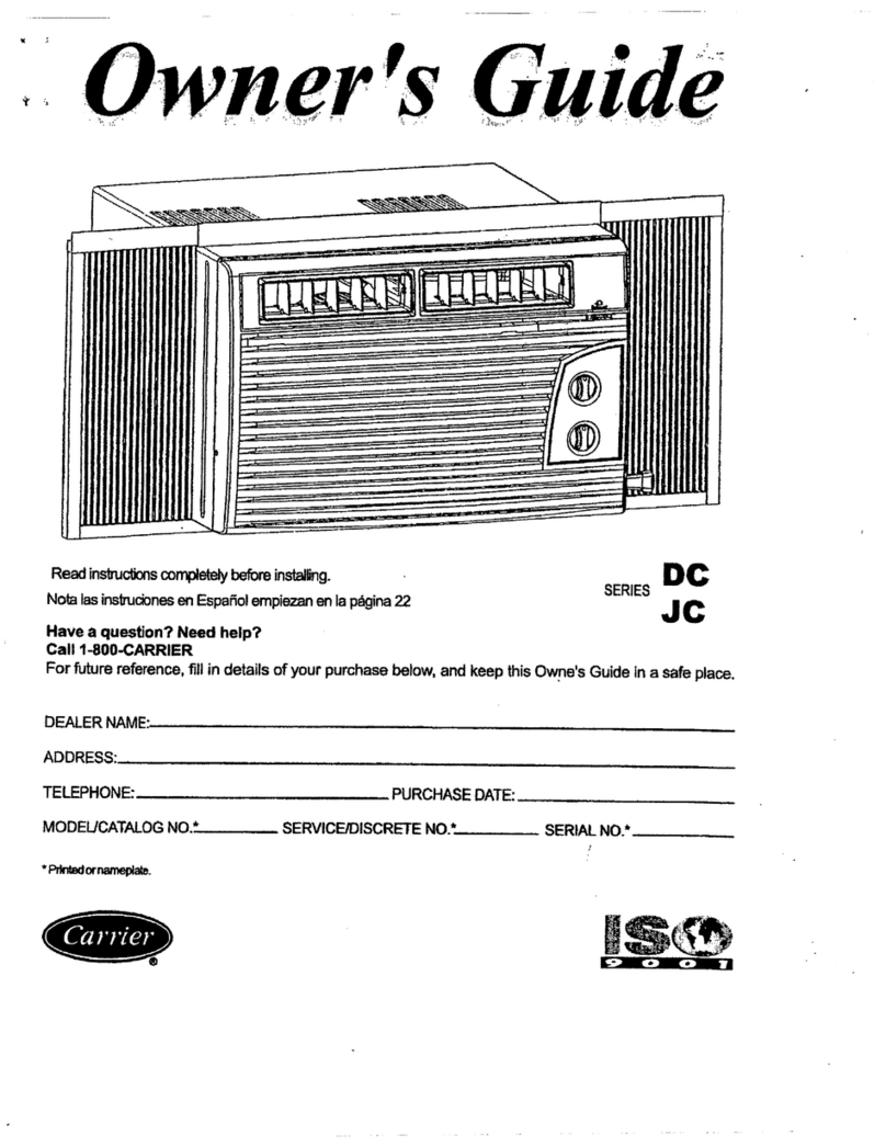 Carrier DC Series User manual