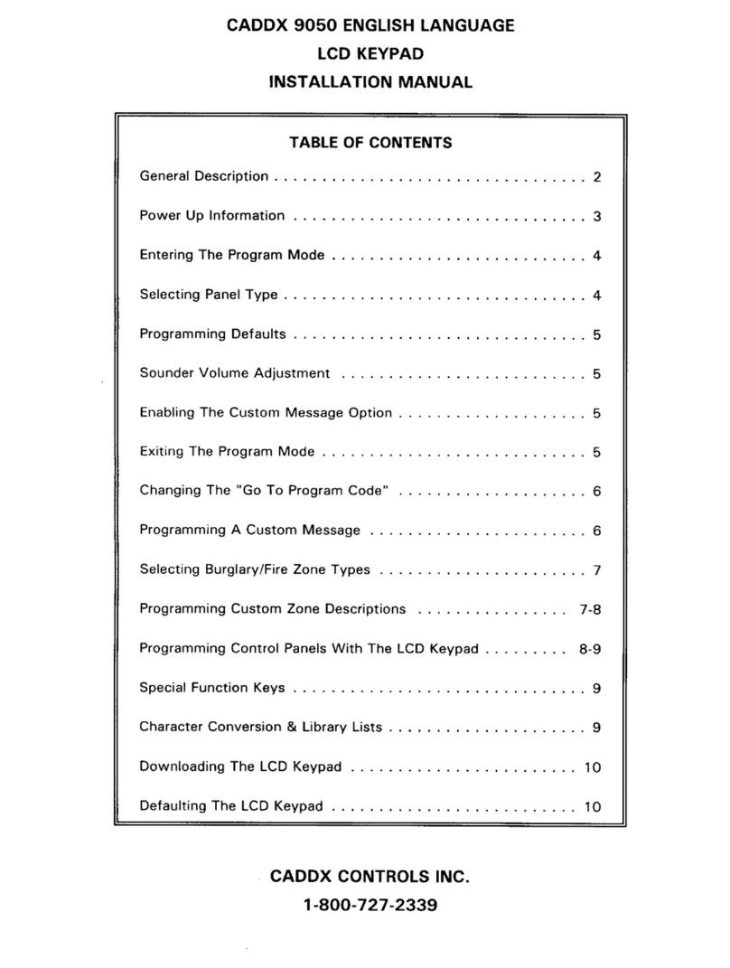 CADDX Ranger 9050 installation manual