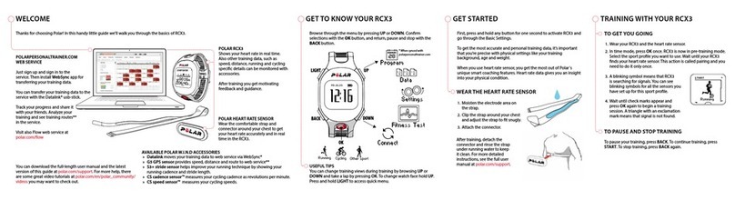 Polar Electro RCX3 User manual
