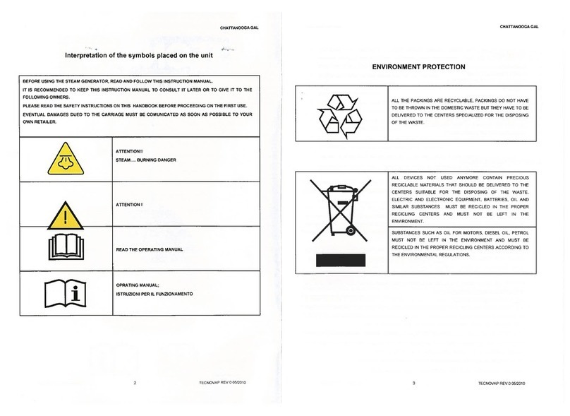 TECNOVAP JS1600C owner's manual
