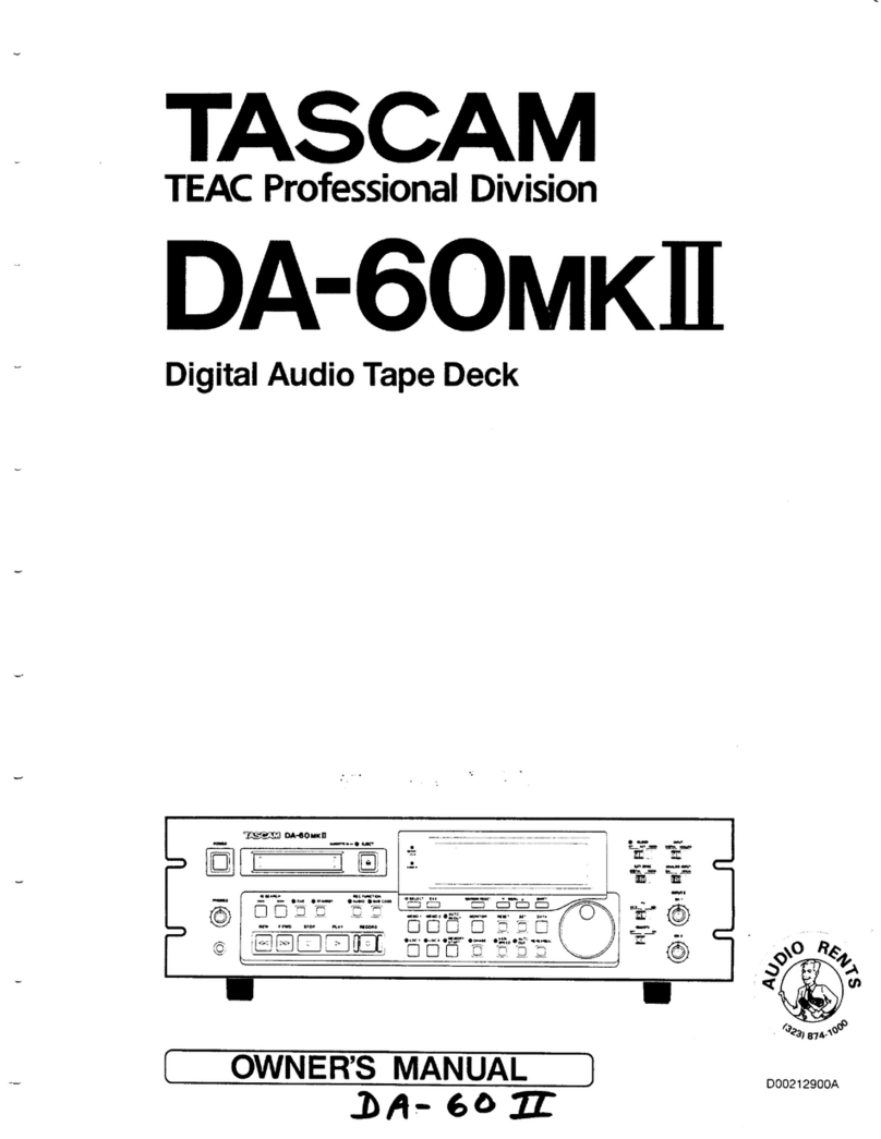 Tascam da-60 mk II owner's manual