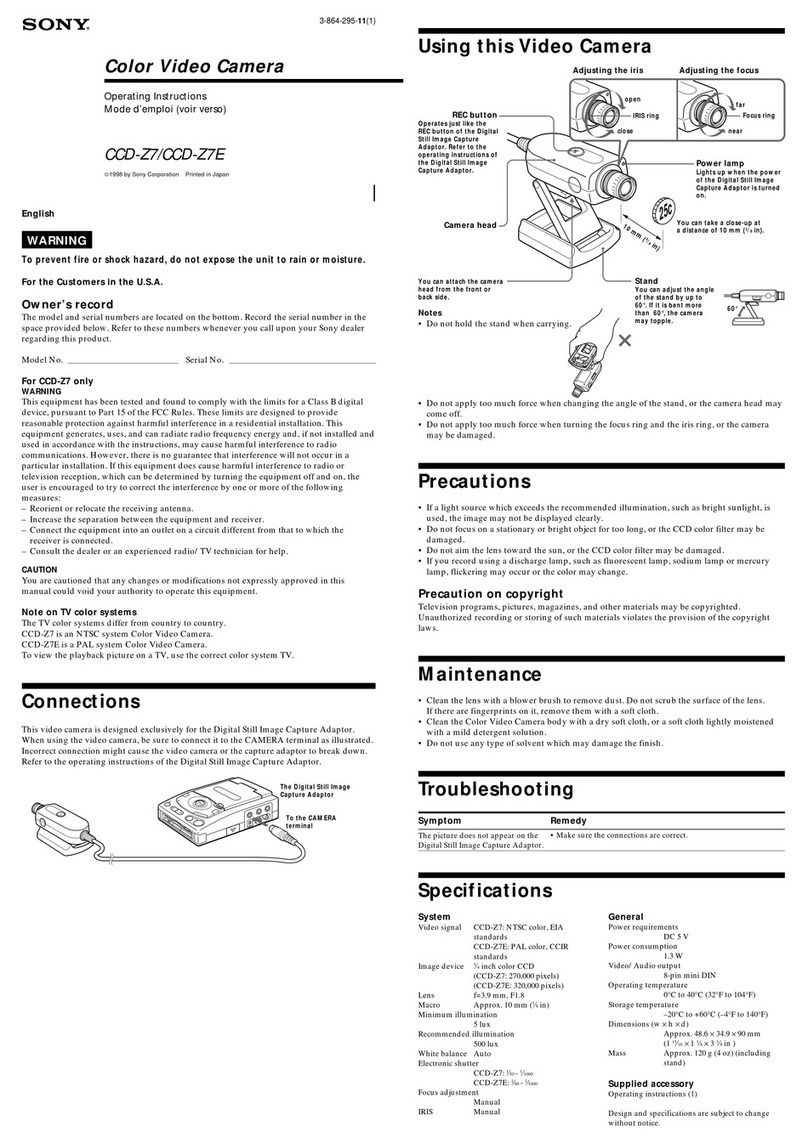 Sony CCD-Z7 User manual
