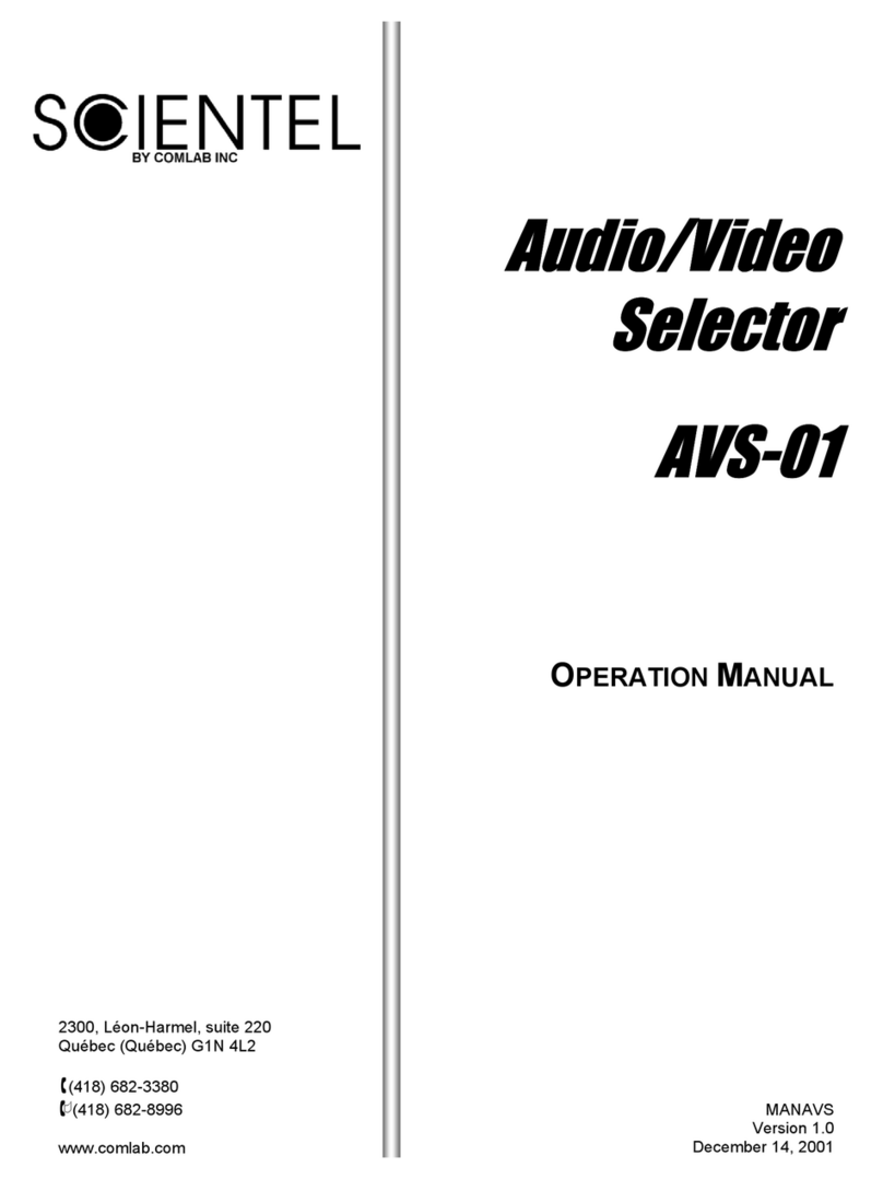 Scientel AVS-01 Operation manual