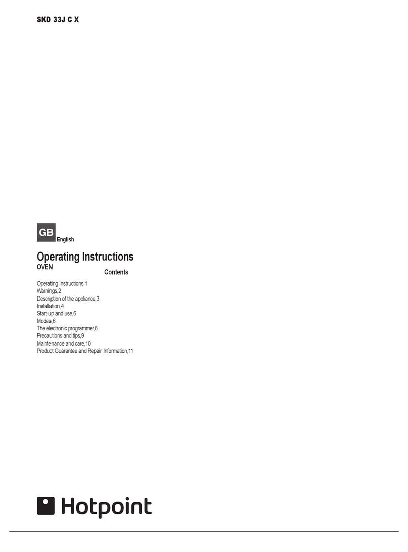 Hotpoint SKD 33J C X operating instructions