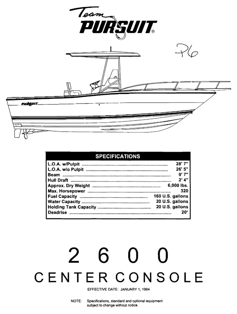 PURSUIT 2600 Center Console owner's manual