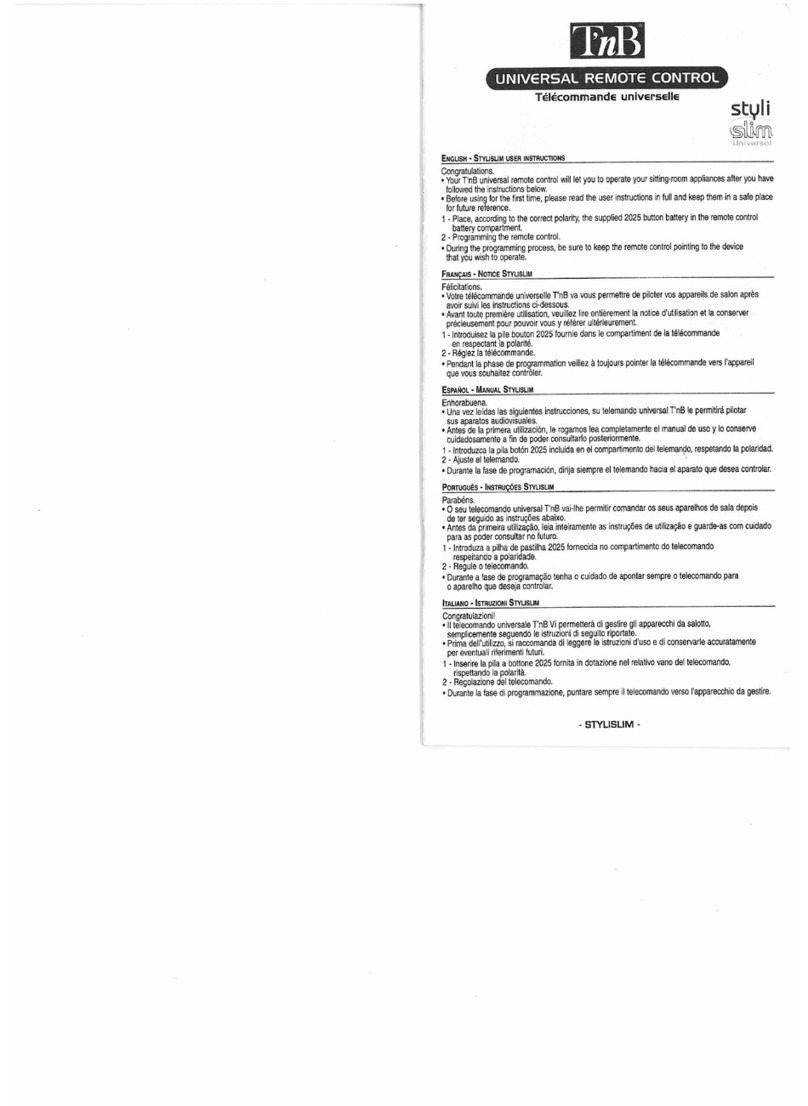 T'nB STYLISLIM User manual