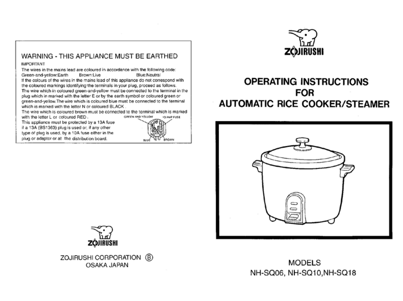 Zojirushi NH-SQ06 User manual Zojirushi NH-SQ06 User manual