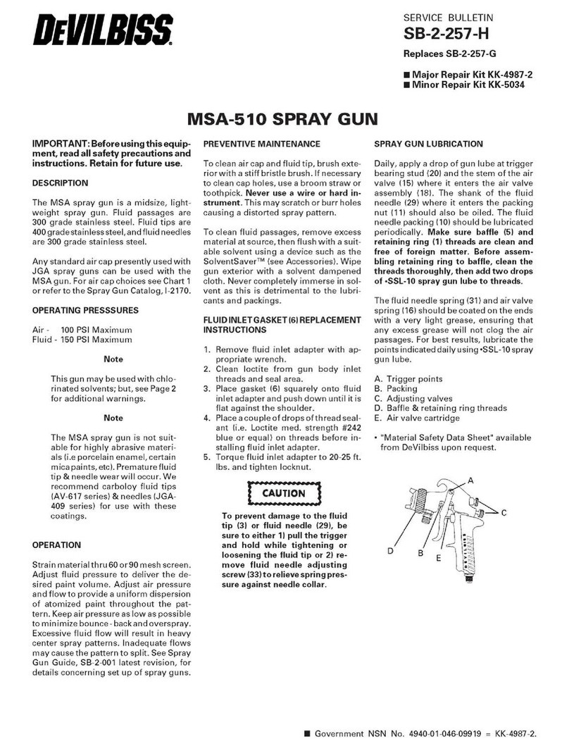 DeVilbiss MSA-510 Service bulletin