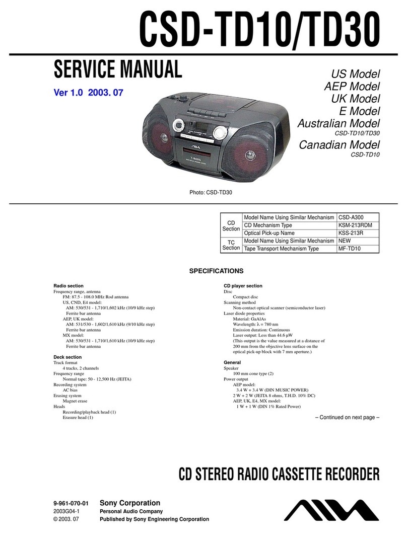 Sony CSD-TD10 Service manual