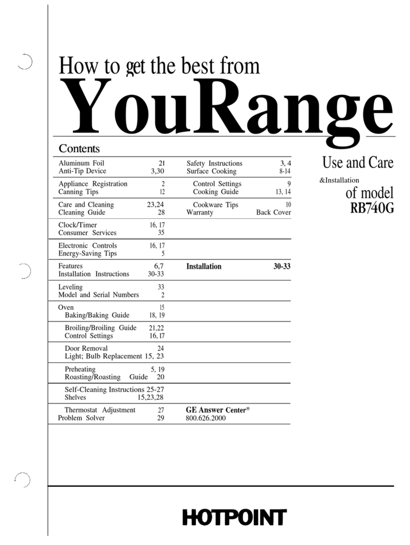 Hotpoint RB740G Installation guide