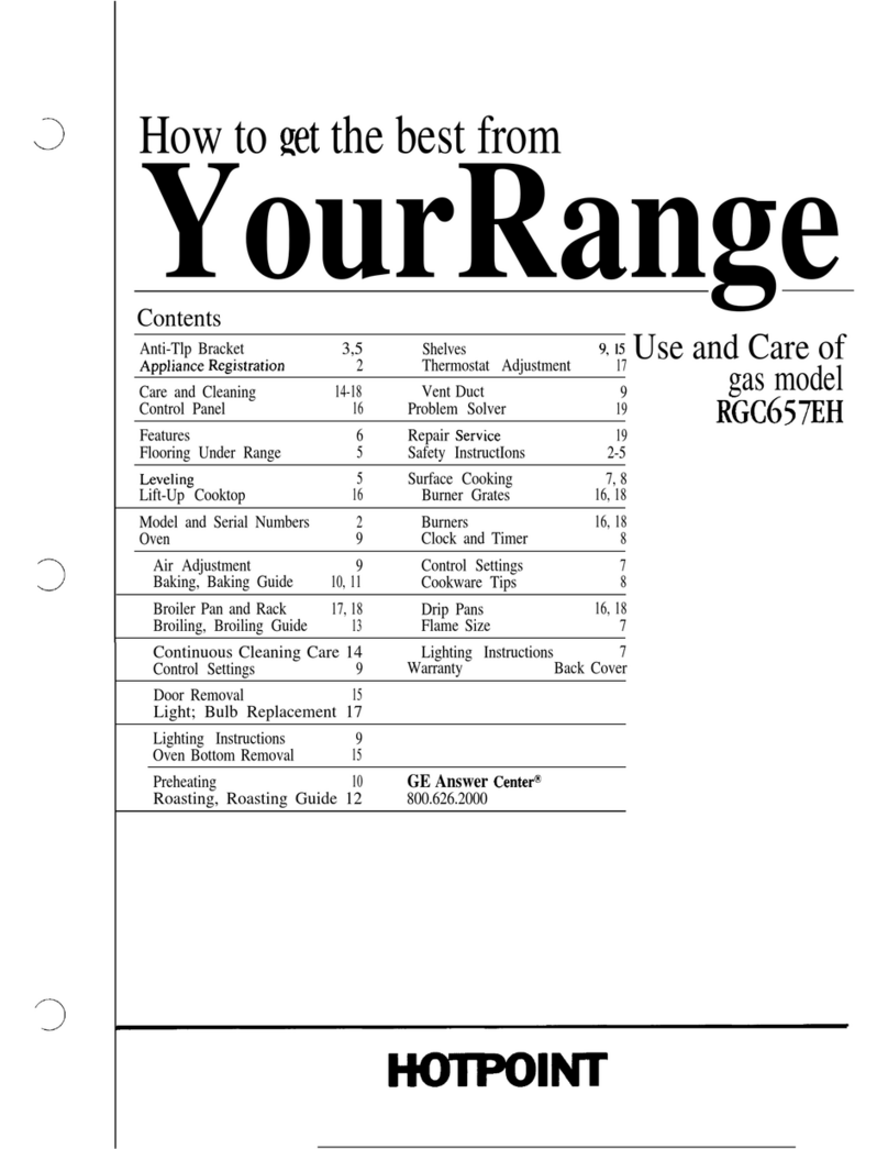 Hotpoint RGC657EH Use and care Hotpoint RGC657EH Use and care