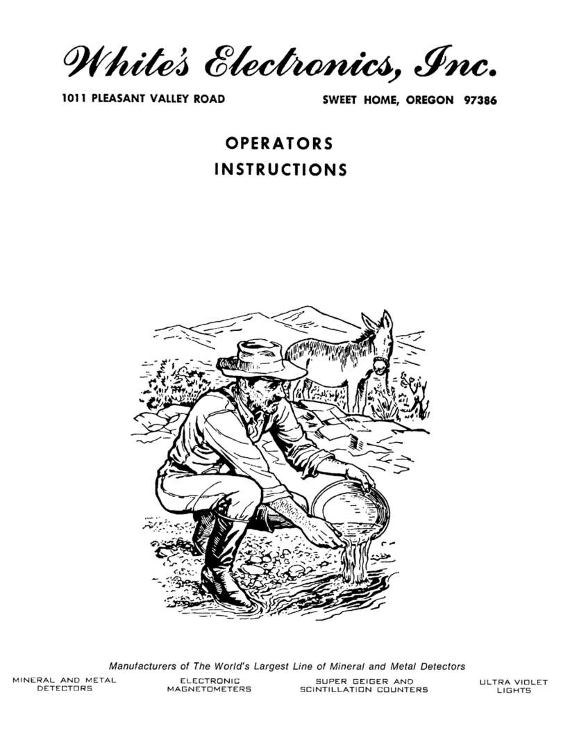 Whites Coinmaster G.E.B. operating instructions