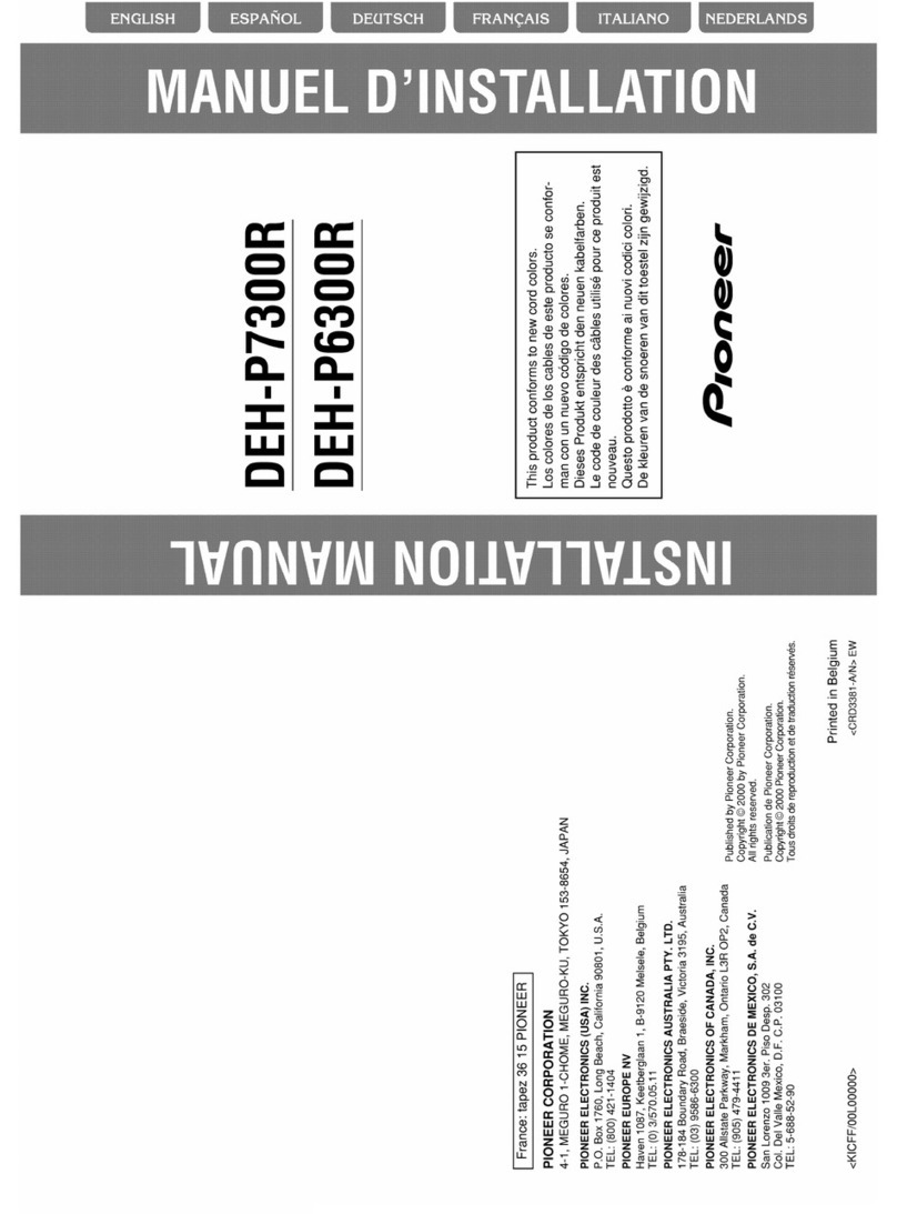 Pioneer DEH-P7300R User manual