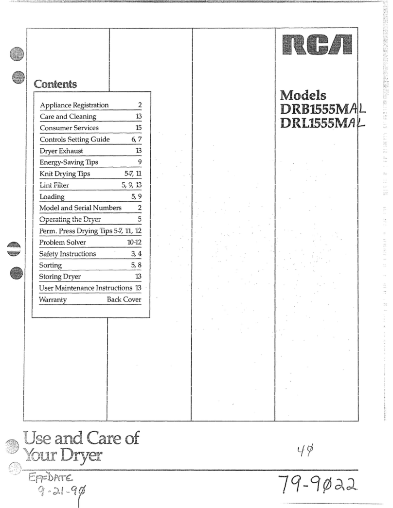 RCA DRB1555MAL Use and care