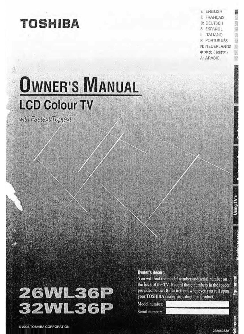 Toshiba 26WL36P User manual