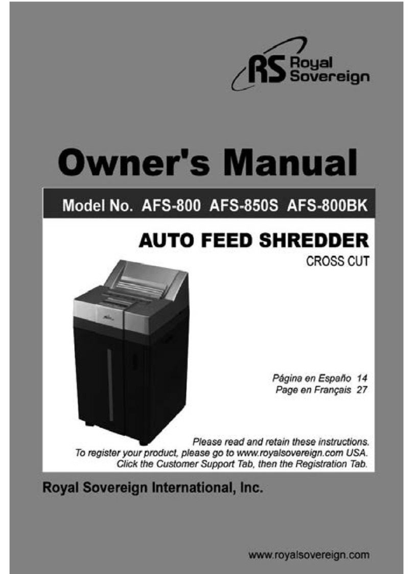 Royal Sovereign AFS-800 owner's manual