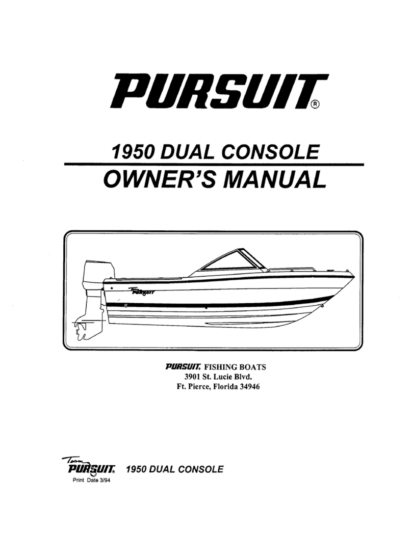 PURSUIT 1950 Dual Console owner's manual