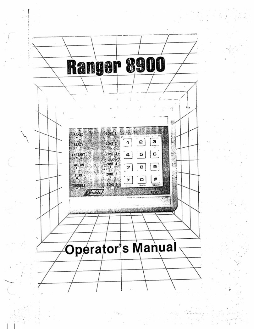 CADDX Ranger 8900 Operator's manual